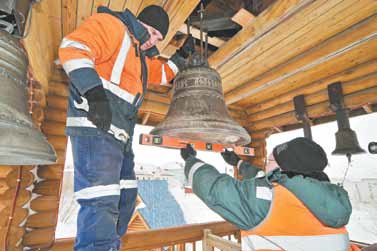 На звоннице Свято-Игоревского храма в Воркуте появился новый колокол 